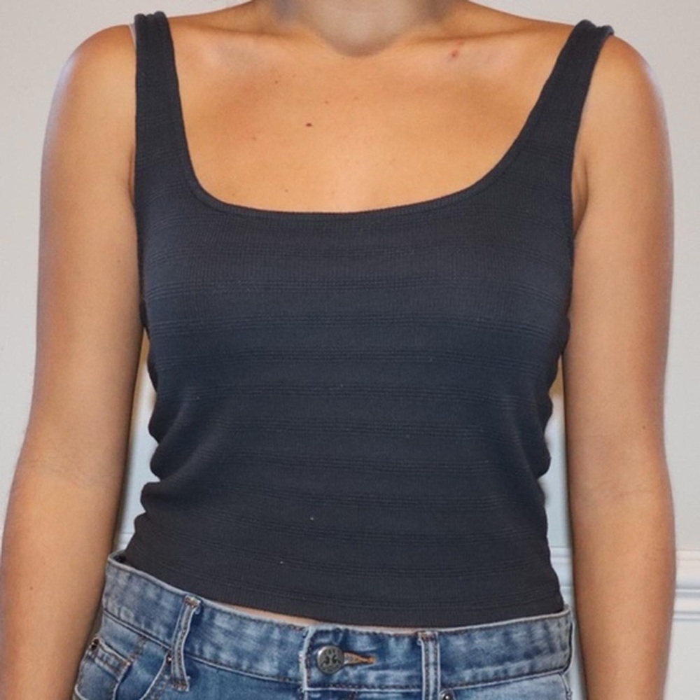 American Eagle textured square neck Tank Top
